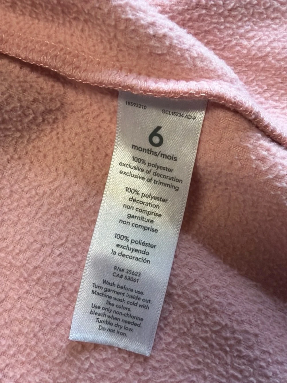 Carter's Pink Hooded Fleece Vest with Charcoal Trim